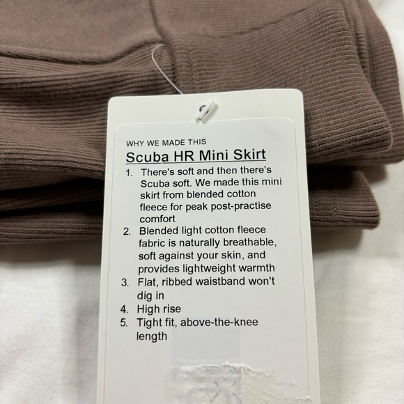 Lululemon Scuba HR Mini Skirt TPTC Tauptastic Tan Beige Women’s Size M - Picture 3 of 4